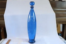 Tall Vintage Cobalt Blue Decanter