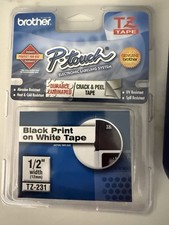 Brother P-Touch Black Print On White Tape 1/2" TZe-231