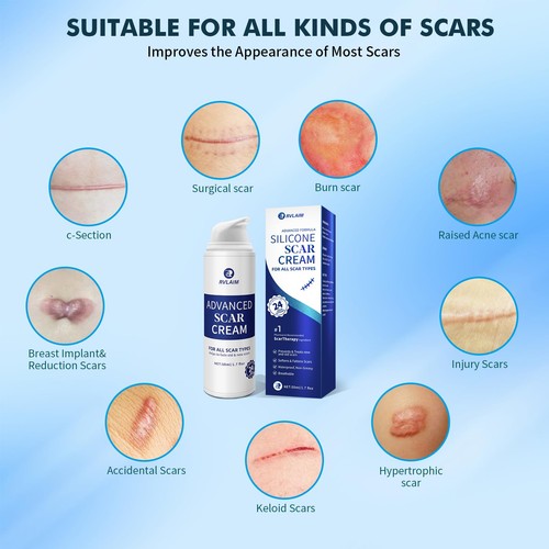 Rvlaim Scar Cream Gel, Advanced Silicone Scar Gel, Professional Scar Removal - Picture 4 of 8