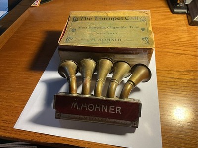 Extremely Rare M. Hohner The Trumpet Call 220 Harmonica In