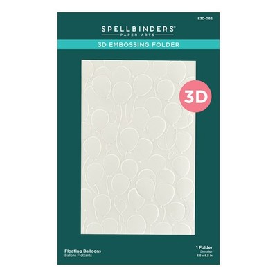 Spellbinders 3d Embossing Folder 5.5X8.5-Floating Balloons