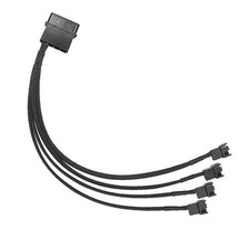 Molex to 4 Pin Fan Adapter for 3 Pin 4 Pin PC Case 12V Cooling 1 Pack 1 to 4