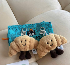 Jellycat Amuseables Croissant Bag Charm Plush Keychain Cute Gift NWT 2026