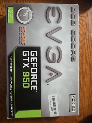 EVGA GeForce GTX 950 2GB SSC GAMING Video Graphics Card 02G-P4-2957-KR