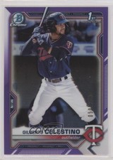 2021 Bowman Chrome Prospects Purple Refractor 50/250 Gilberto Celestino 0vt8