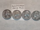 1964 D 90% Silver Quarters XF Lot Of 4 $1 Face. W35