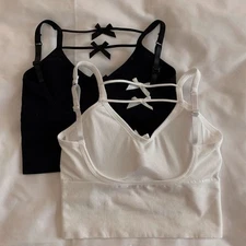 Summer Women's Bow Knot Suspenders Vest Casual Backless Top for Daily Wear