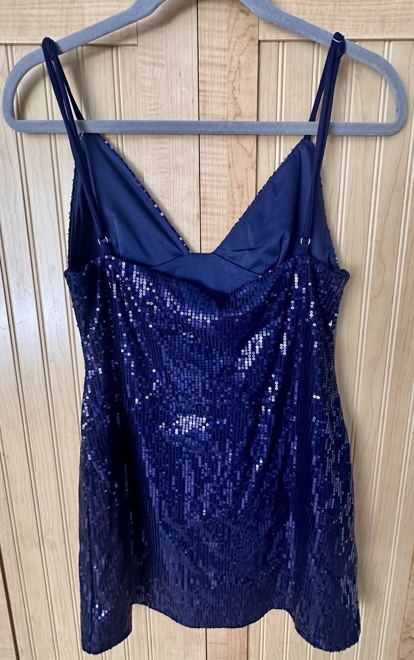 ThatsSoFetch Sequin Mini Dress Navy Blue Size 10 … - image 3