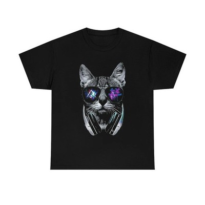 Alan Walker Martin Garrix Cat DJ Black Shirt Full size S-5XL