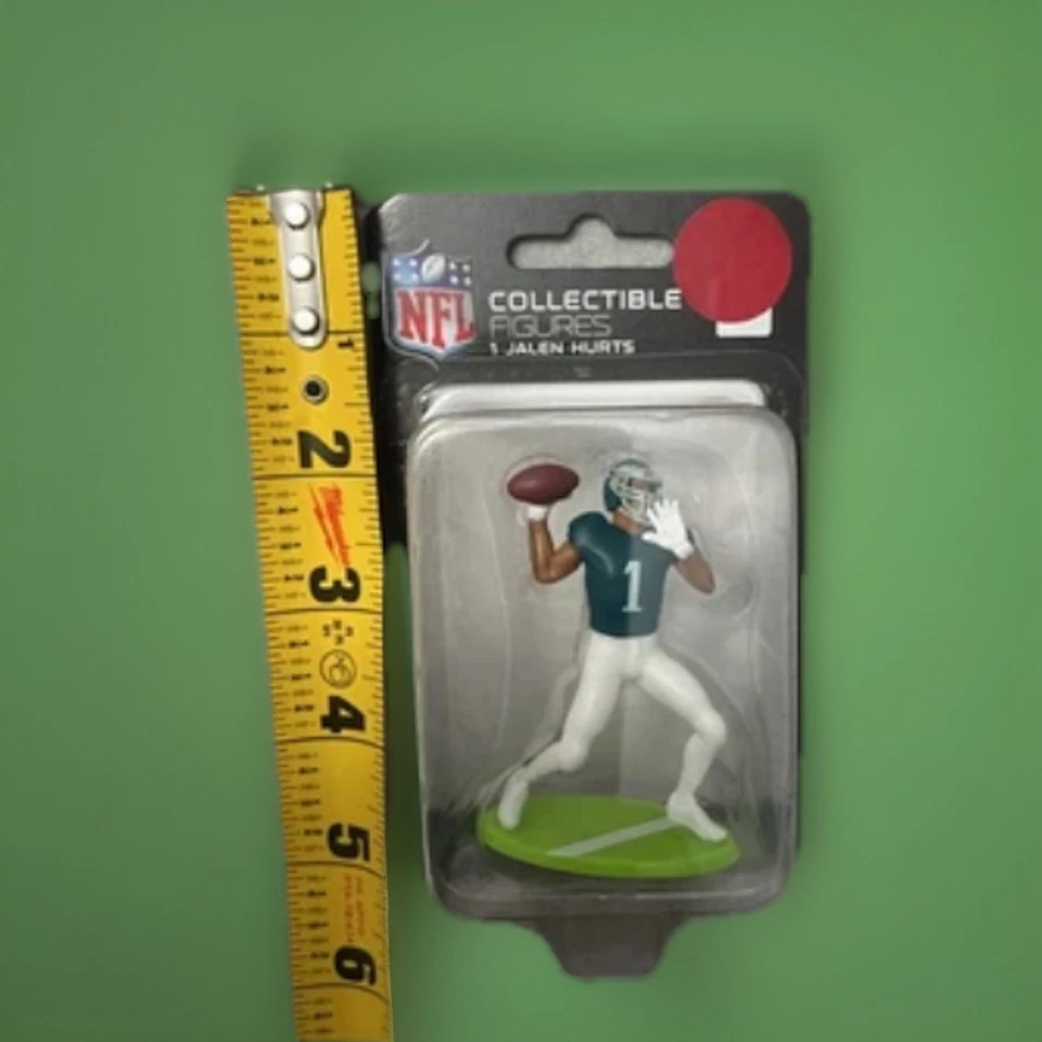 NFL Collectible Figures Set of 5. McCaffrey,Mahomes,Allen,Hurts,Jefferson- New - Image 4 of 4