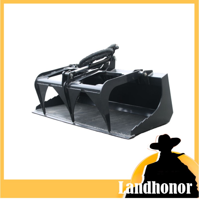 Landhonor Quick Tool Attachment 44'' Mini Hydraulic Grab Fork Skid Steer Grapple