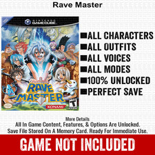 Rave Master 100 Nintendo GameCube Memory Card Save CHEATS