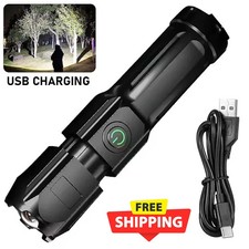 Super Bright LED Torch Flashlight Battery Powered Hand Torch Camping Hiking Lamp