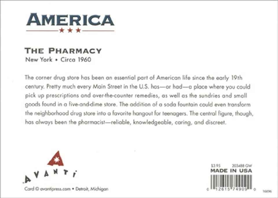 Get Well Greeting Card - Prescription Drug Store - America Collection - Image 3 of 3