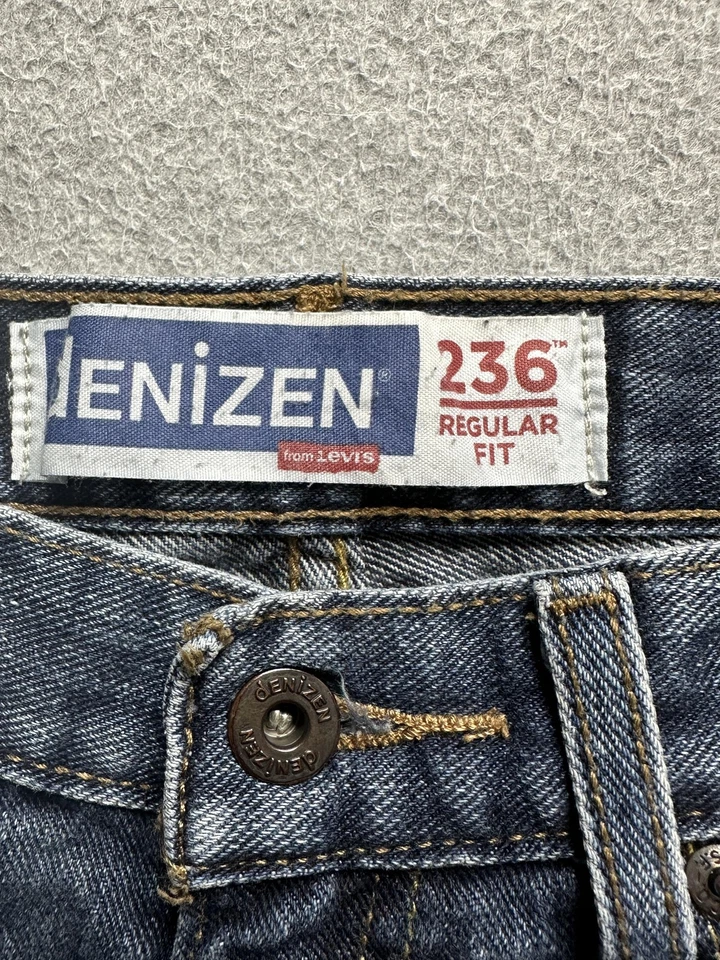 Denizen 236 Jeans Mens 34x30 Blue Regular Fit Straight Leg Denim YKK Zipper - Image 2 of 4