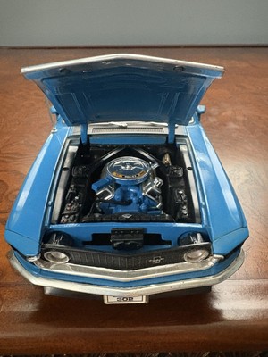 Welly 1969 Ford Mustang Boss 302 Blue 1:18 Scale Die Cast 2516 | eBay