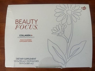 Nu Skin Beauty Focus Collagen Peach Hydration Elasticity Supplement Drink 04/26