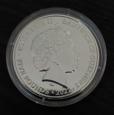 2022 Bailiwick of Guernsey £5 Commemorative Coin QEII Platinum