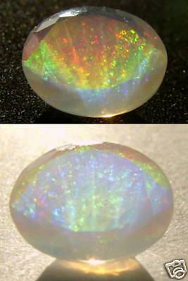 CeS großer facettierter kontraluz Feueropal Opal 2,85ct