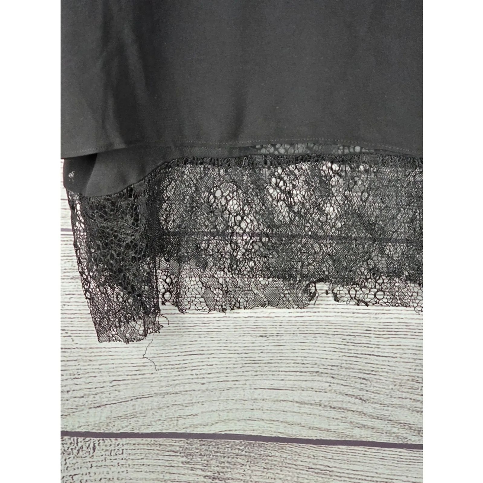 Zara Basic Collection Top Overlay Sheer Blouse Bl… - image 3