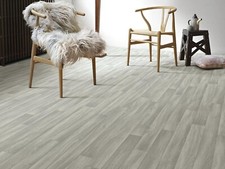 PVC Bodenbelag Vinylboden in grauem Holzton-Design (1/2)