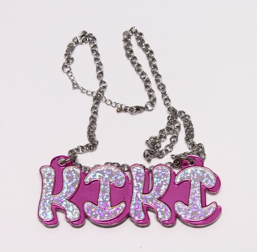 Custom Made Couples Necklace - Personalized Name Necklace - Mirrored Name Chain - Picture 2 of 2