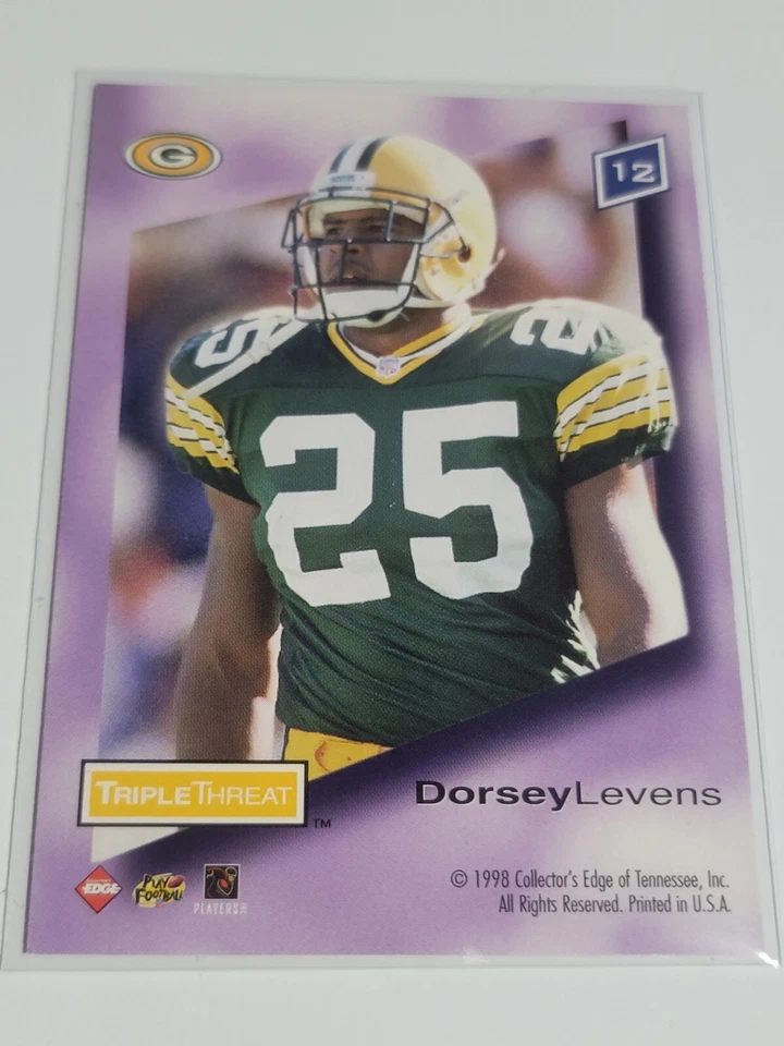 DORSEY LEVENS 1998 Edge Triple Threat #12. PACKERS - Image 2 of 2