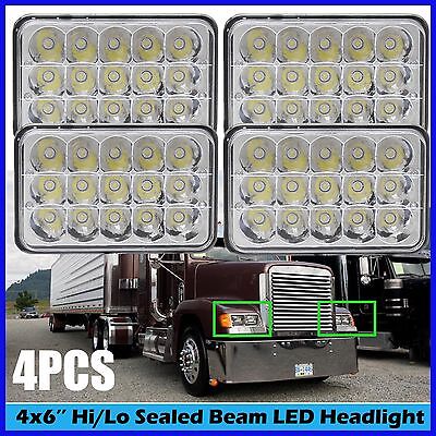 4Pcs For Freightliner Classic 4/'/'x6/" LED Headlight High//Low Beam IP68 Bright NEW