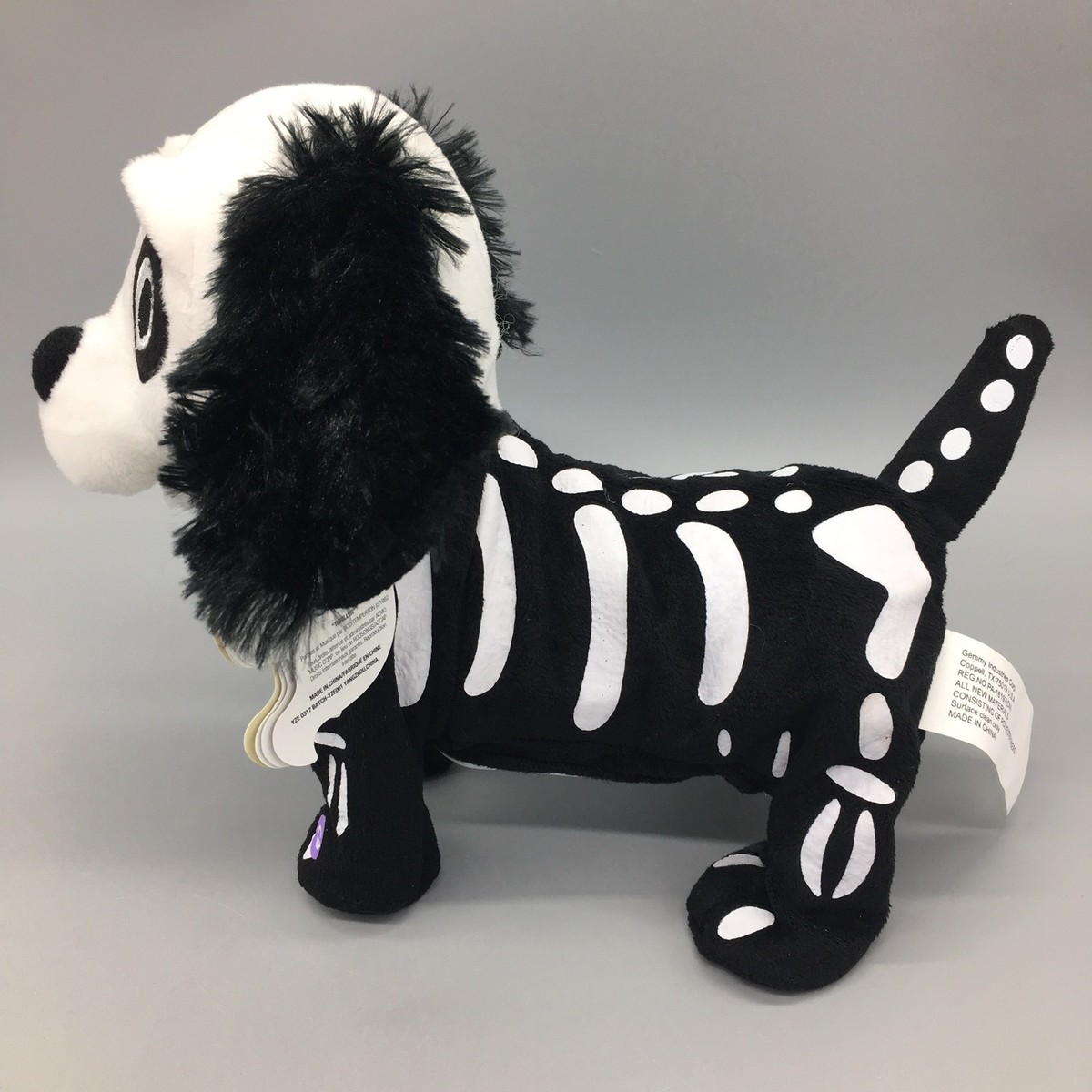 GEMMY Halloween Animated Skeleton Dog Black White Dances to Thriller Music  10