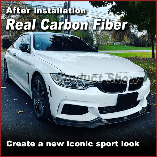 Carbon Front Spoiler Lippe Splitter Frontspoiler für BMW 4er F32 F33 F36 M-Paket - Picture 3 of 12