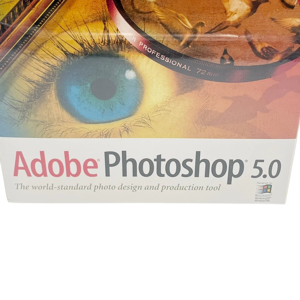Vintage 1998 Adobe Photoshop 5.0 UPGRADE Apple Mac Macintosh CD-ROM Software NEW - Image 4 of 4