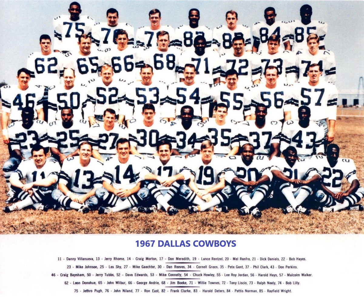 1967 DALLAS COWBOYS 8X10 TEAM PHOTO FOOTBALL PICTURE NFL WITH