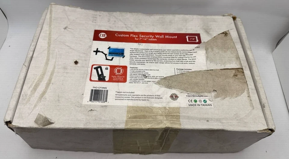 CTA Custom Flex Security Wall Mount for 7" to 14" Universal Tablet Galaxy Tab A7 - Image 2 of 4