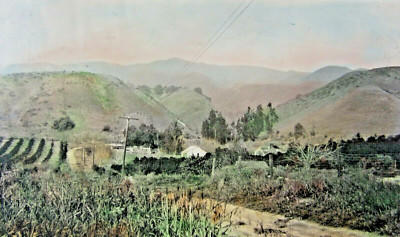 Vintage El Cajon San Diego County CA Photos (2) Hand Tinted Farm 1910-20's