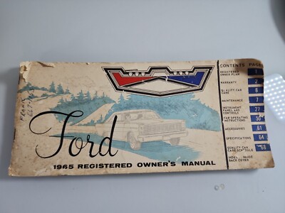 1965 Ford Registered Owner's Manual  - Vintage - Collectible