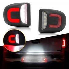 2 White For Gmc Sierra 1500 2500 3500 Hd Led License Plate Light Car Accessories