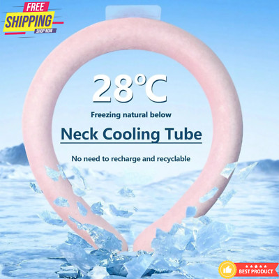 Instant Cooling Gel Neck Circumference-Reusable Ice Scarf for Hot Flashes Summer