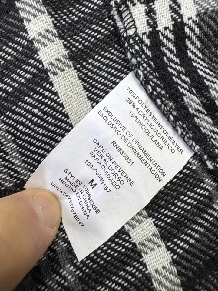 Chaqueta Jolt Mujer Gris Medio Ventana Cuadros Cascada Drapeada Cárdigan con Capucha Foto 4 de 4