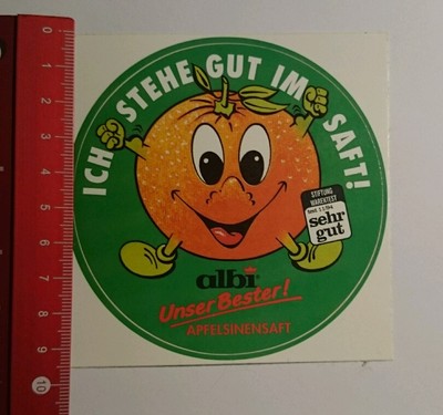 Aufkleber/Sticker: albi unser bester Apfelsinensaft (220716199)
