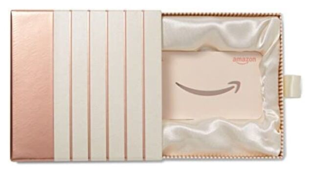 Amazon Gift Card $50.00 NEW in Premium Gift Box ROSE GOLD USPS First Class Mail