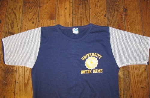 VINTAGE 70's UNIVERSITY NOTRE DAME ATHLETIC SCHOOL T SHIRT S - Picture 2 of 4