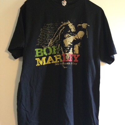 Bob Marley No Woman No Cry Tシャツ M Bob Marley No Woman No Cry T-Shirt Men's Size XLarge Black Short