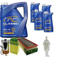 MANN-FILTER Inspektionspaket 9L Mannol Classic 10W-40 FüR Mercedes-Benz Saloon