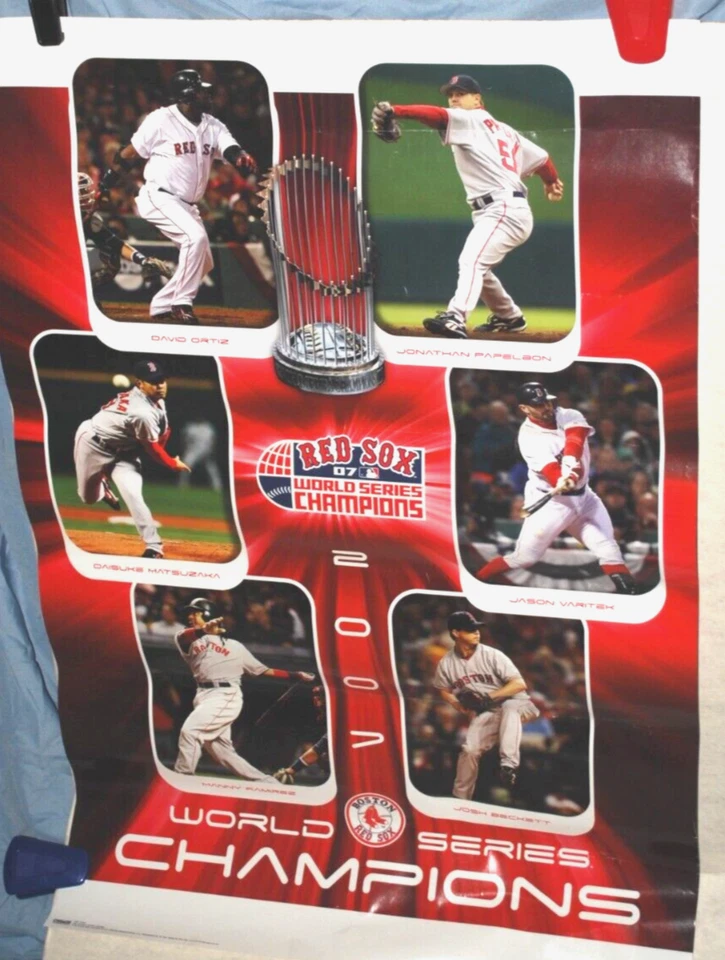 Boston Red Sox 2007 WORLD SERIES CHAMPIONS 6-Player POSTER, David Ortiz Varatek - Image 2 of 4