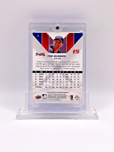 Tim Hudson 2009 Upper Deck Spectrum RARE #/50 RAINBOW FOIL REFRACTOR SP - Picture 3 of 3