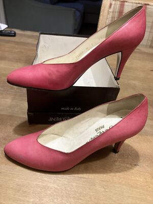 LADIES SHOES Yves Saint Laurent Vintage ( At Least 50 Years) Pink Kid Heel Pump.