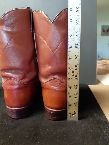 Vulcan Pull Up Round Toe Brown Boots Men Size 10.5 EW Western Cowboy - Picture 7 of 12