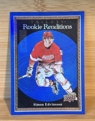 2023-24 Upper Deck Trilogy Rookie Renditions BLUE Simon Edvinsson /499 Detroit