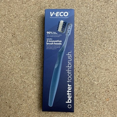 V-ECO Toothbrush V Max V Arc Blue  Replacement Brush Head System FREE SHIPPING