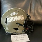 Myles Garrett Cleveland Browns Signed Football Helmet Salute to Service BAS